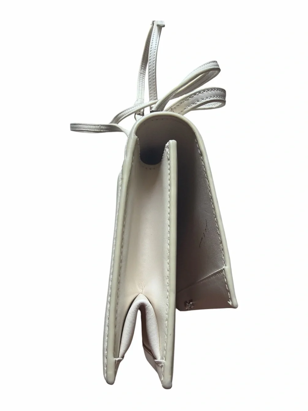 Saint Laurent Cream Leather Crossbody Bag